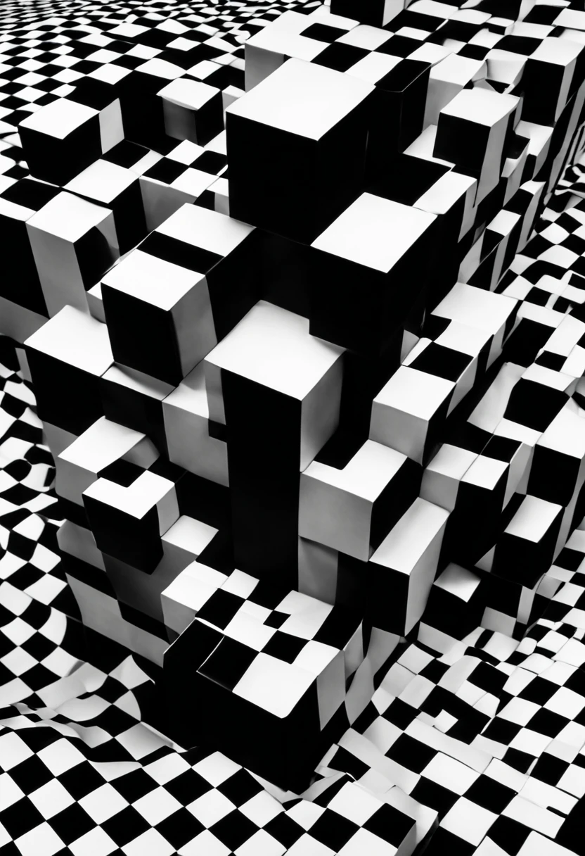 black and white pattern, Ray traced images inspired by MC Escher, No splashing, Optical illusion, pattern with Optical illusion, an Optical illusion, confusing Optical illusion, Optical illusions, There are black squares on the 4 corners, checkered motiffs, checkerboard background, creating an Optical illusion, Plaid, Optical illusion art, black dots