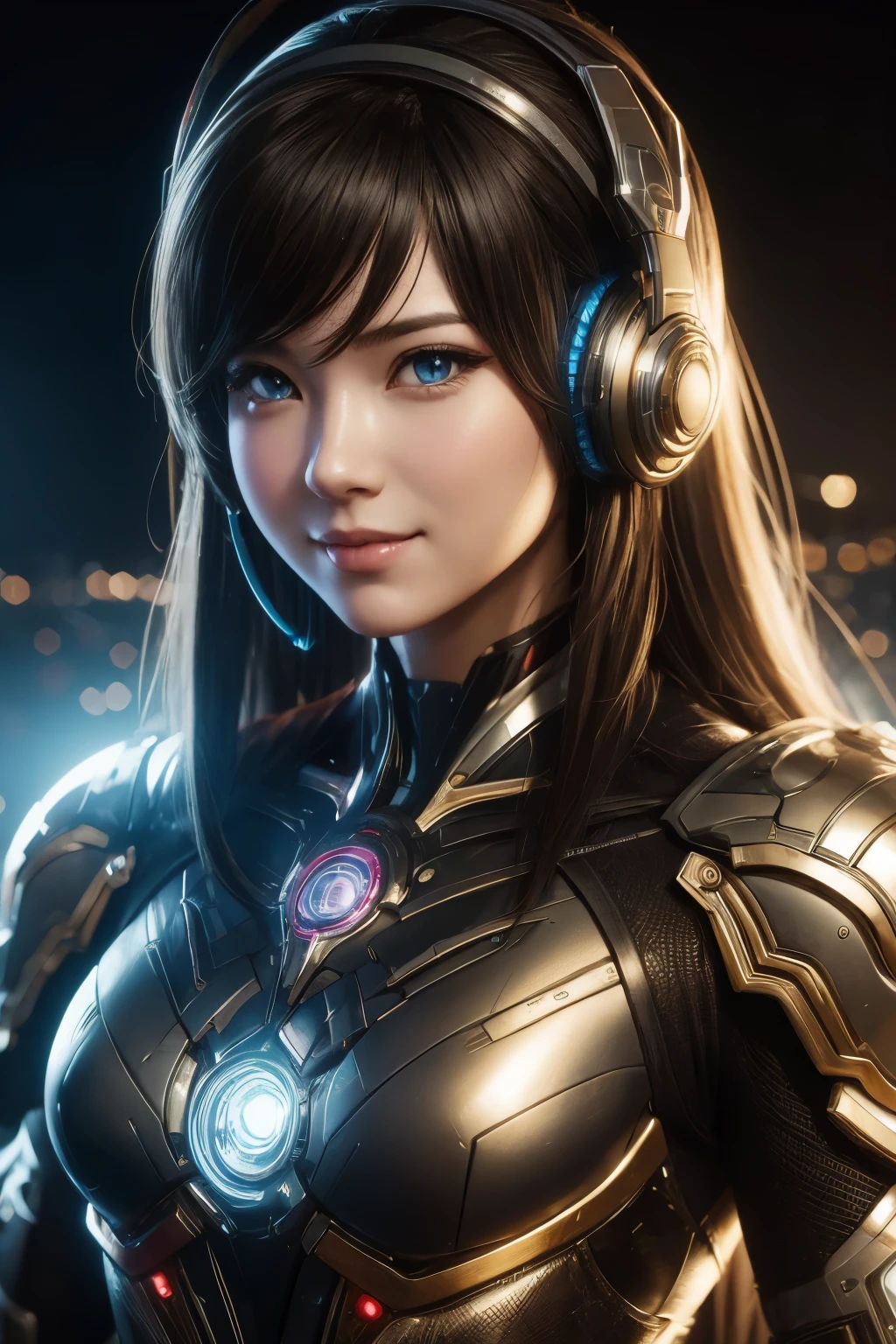 a close up of a girl with headphones on smiling, 8k artgerm bokeh, rossdraws global illumination, league of legends character, stanley artgerm lau, extremely detailed artgerm, style artgerm, ross tran style, ig model | artgerm, rossdraws cartoon vibrant, artgerm lau, trending artgerm