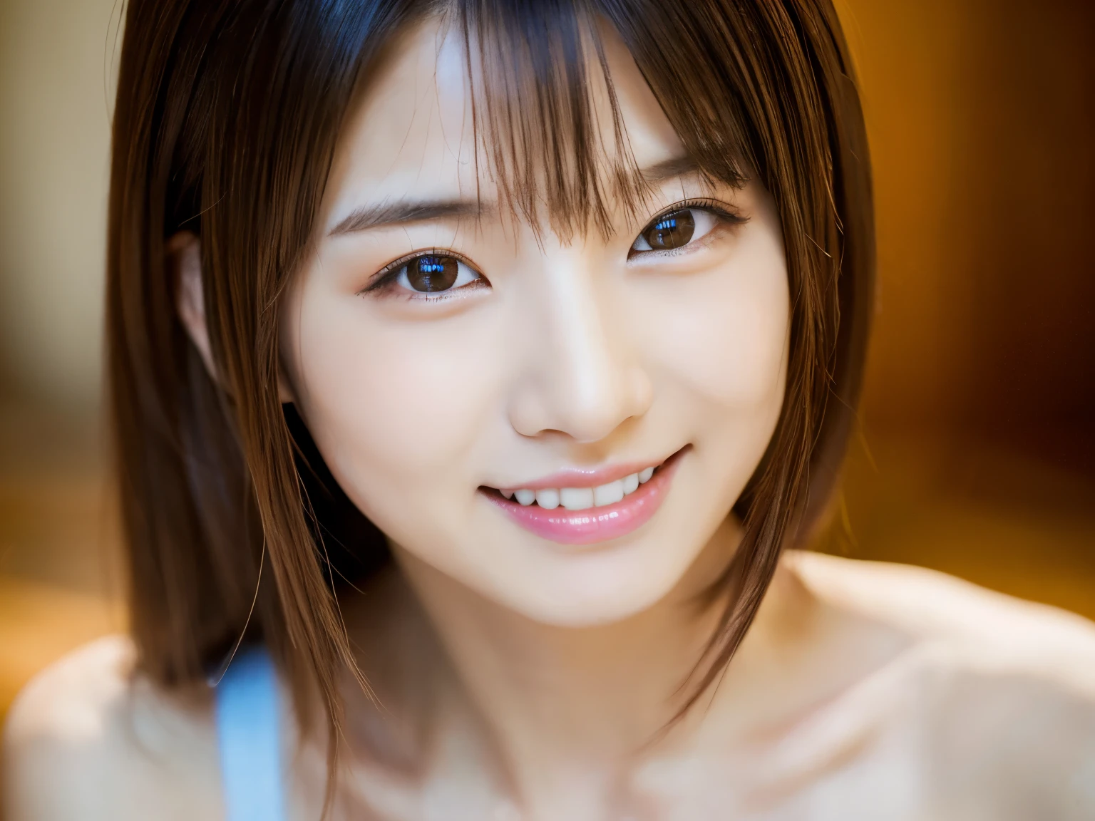 KPOP idol, jpop idol ,japanese voice actresses, bishojyo ,naked ,24 years old, bust up snap,long hair,smiling,(masterpiece:1.3), (8k, photorealistic, RAW photo, best quality: 1.4), (1girl), soft focused,beautiful face, (realistic face), beautiful hairstyle, realistic eyes, beautiful detailed eyes, (realistic skin), beautiful skin, absurdres, attractive, ultra high res, ultra realistic, highly detailed, golden ratio