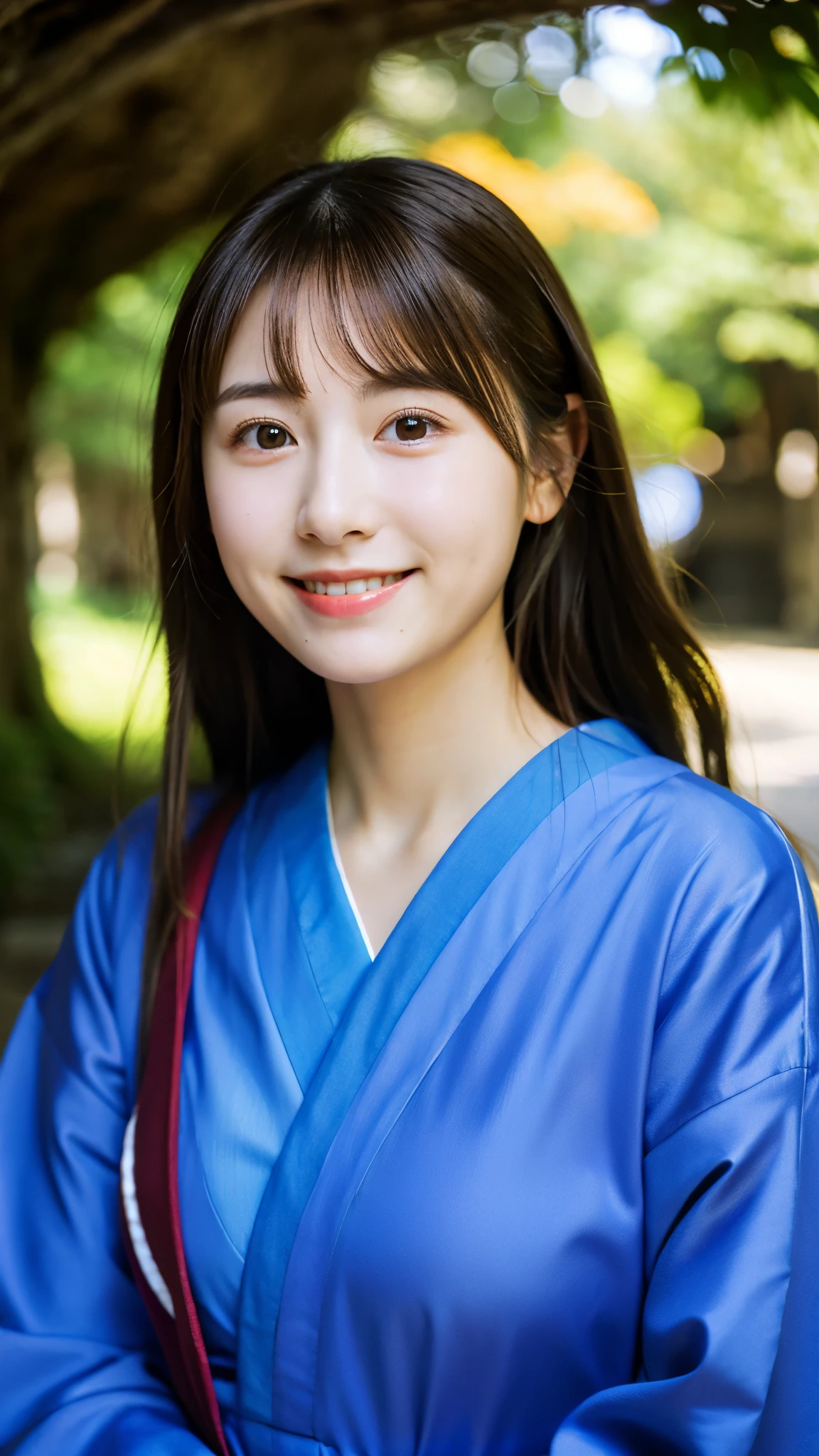 japanese , 1 girl , smile , master piece , best quality , japanese , pretty face , symmetrical eyes , real —no worst quality , low quality , normal quality , lowres, Sunlit Cave