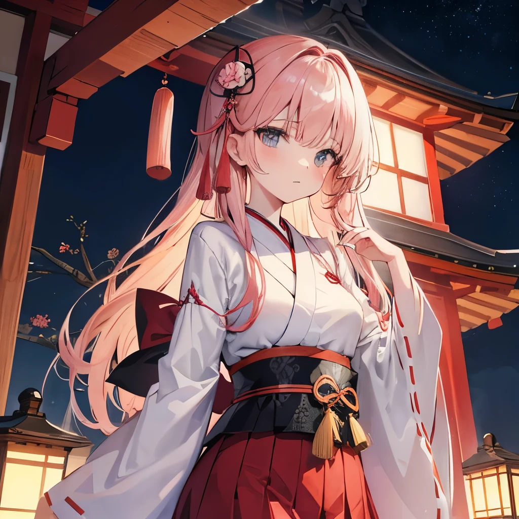 Japanese clothing、camellia、Fashionable、Night shrine