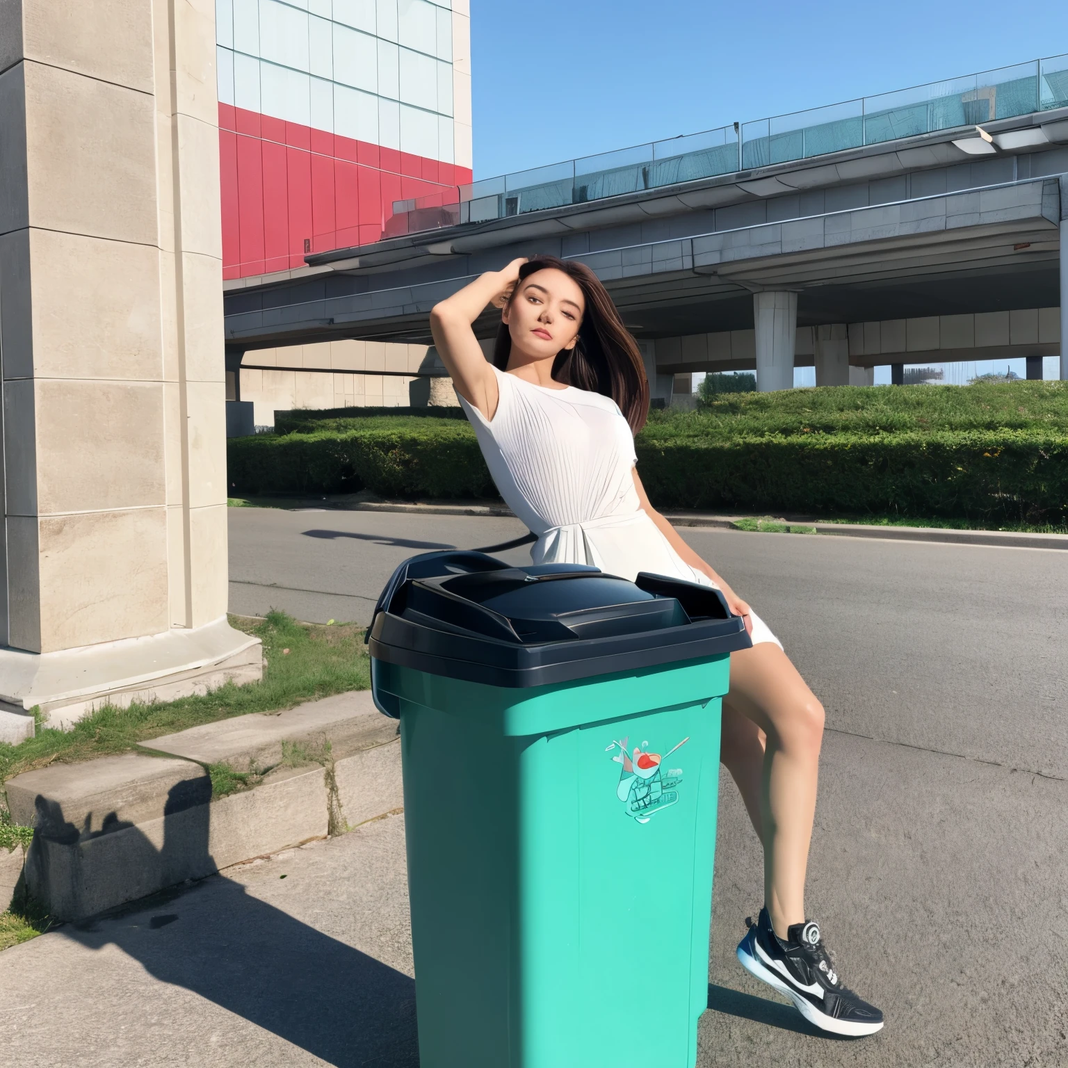 Beauty head Garbage can ruins