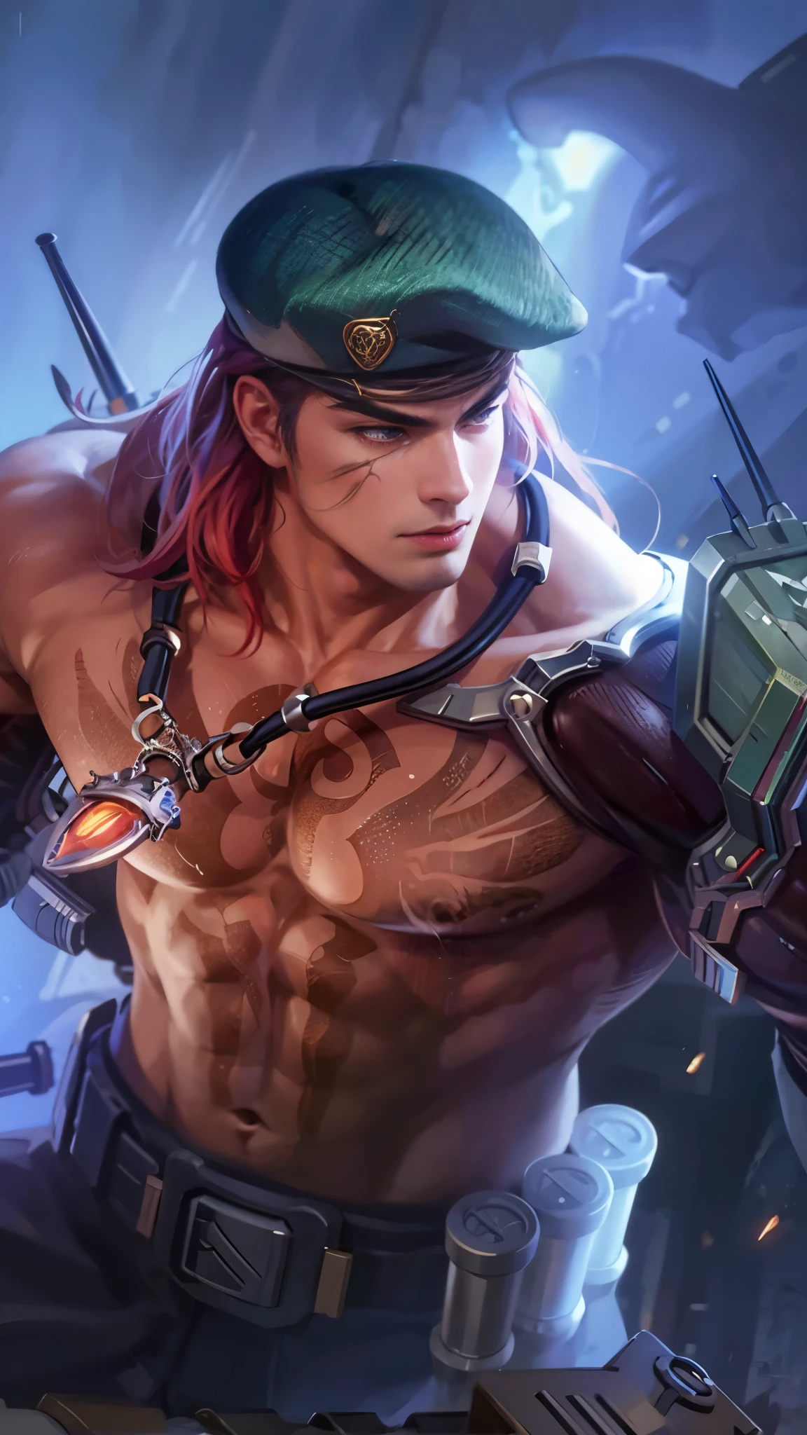 Best quality, masterpiece, detailed skin texture, detailed clothes texture, detailed face, super detail, 8k, intricate detail, 1 boy, The color doesn't change, Muscle guy, 1 guy