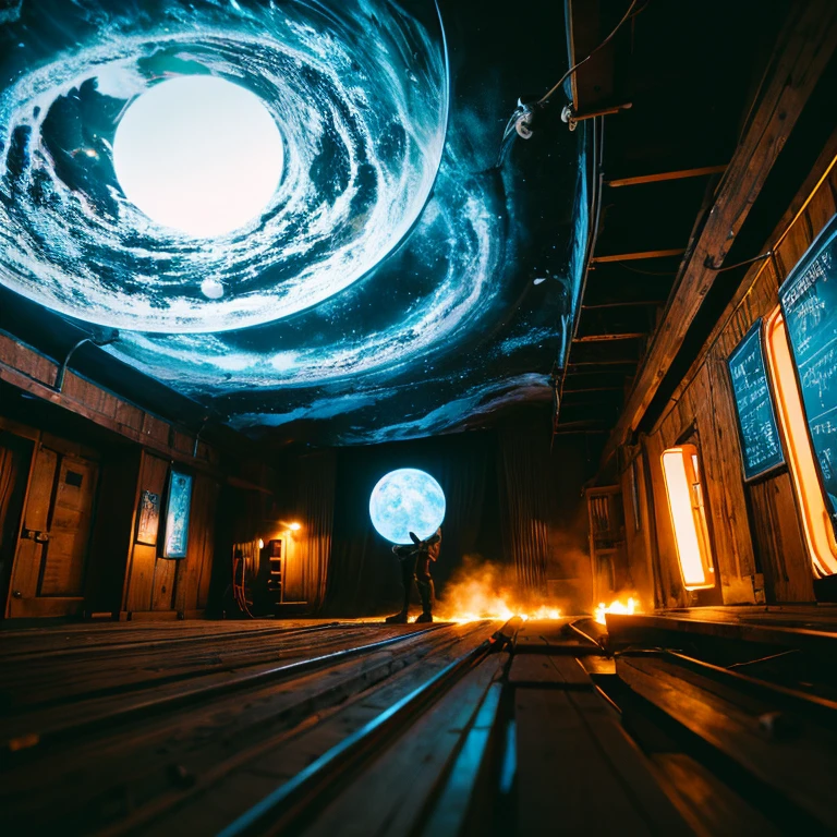 歪んだspace,distortion,vortex,curve,space,circle,ball,mechanical,Runaway,spaceに亀裂,evil atmosphere,Research room,
