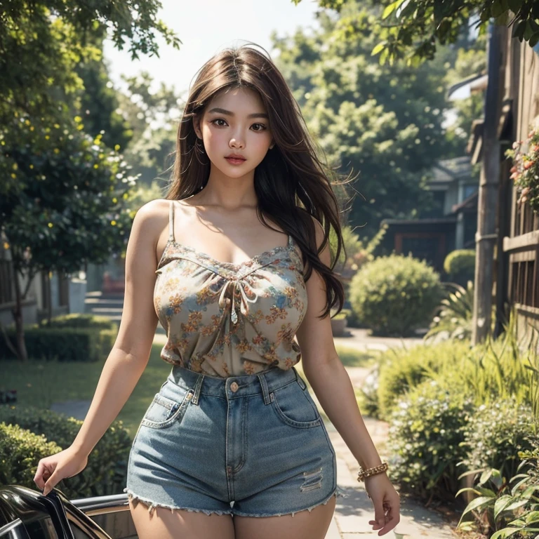 Collection of pictures of teenage Thai girls, See everything around you in realistic 3D images., Excellent color quality at the best resolution, Details are extremely sharp and contrast is high., revealed to be sharp, Beautiful face, short frame, Brown hair cascading down her shoulders.. Her voluptuous figure has large breasts., narrow waist, and large hips and thighs. She wore colorful shorts to show off her curves in the most flattering way.. Very realistic, Realistic images can be felt in every detail., From her expressive eyes to the intricate fabric of her clothes.. Her radiant skin adds to her charming charm.. This masterpiece is a testament to power.
