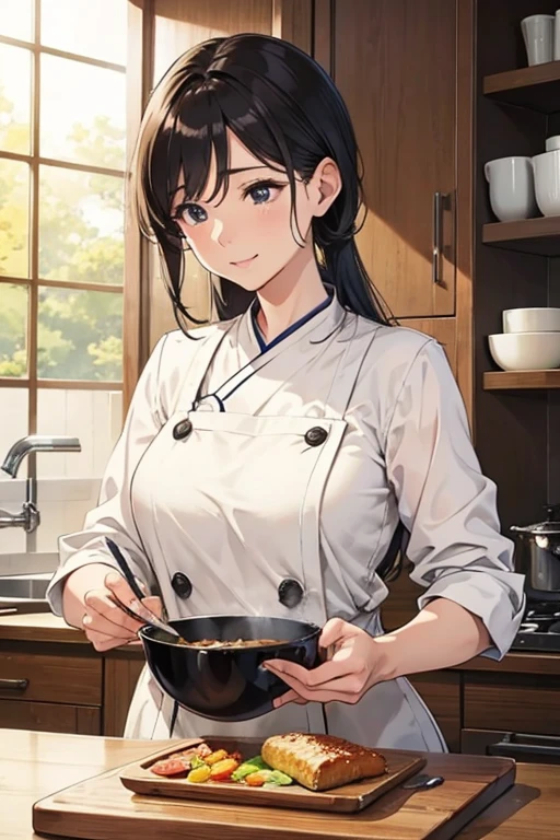 Cook、beautiful mature woman