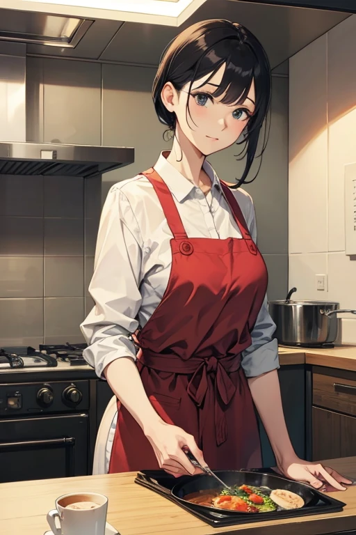 Cook、beautiful mature woman、backwards