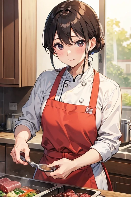 cooking、apron、Beauty、meaty、handsome face、cute