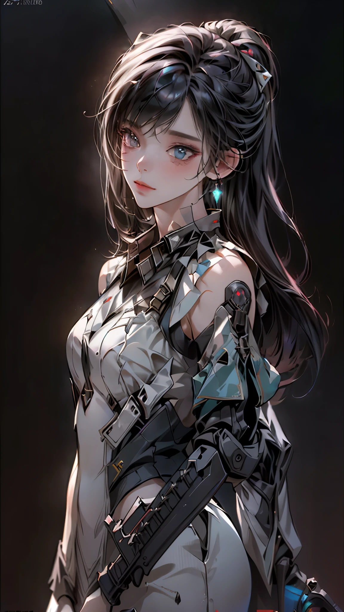 ((highest quality)), ((masterpiece)), (detailed:1.4), 。.。.。.3D, beautiful cyberpunk woman image,nffsw(high dynamic range),ray tracing,NVIDIA RTX,super resolution,unreal 5,Scattered beneath the surface,PBR texturing,post processing,anisotropic filtering,Depth of bounds written,maximum clarity and sharpness,multilayer texture,Albedo and specular maps,surface shading,Accurate simulation of light-matter interactions,perfect proportions,octane rendering,two-tone lighting,wide aperture,Low ISO、White balance、Rule of thirds、8K students、((holding an assault rifle))