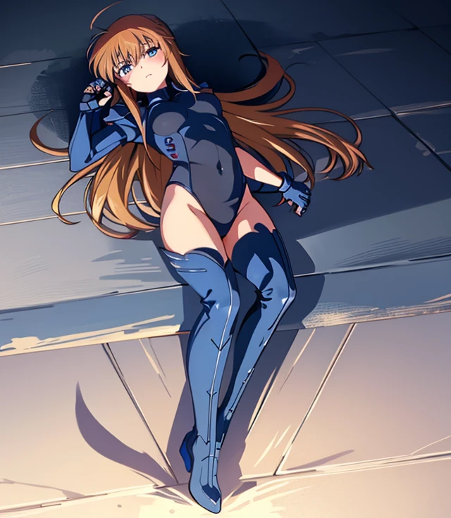 highest quality,sleep on your back in bed,Crab crotch,show me your boots,thigh high boots,leotardチラ見せ,glove,elegant, 1 girl, leotard,body suit,cute, blushed, looking at the viewer, from below, prison,blue eyes, beautiful eyes, beautiful background, particles of light, Light of the sun, dramatic lighting, outside, shiny, realistic, table top, highest quality, Super detailed, get used to it, scenery, beautiful and detailed eyes, thin hair,full body shot,