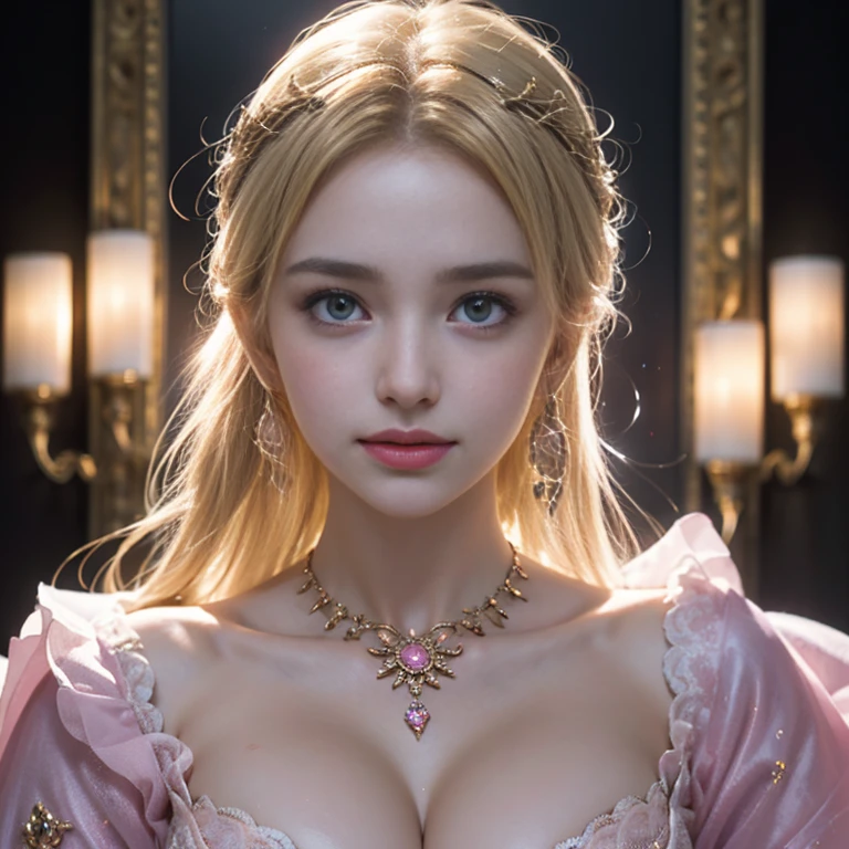 masterpiece，Highest image quality，Super details，best quality ,extremely delicate and beautiful, Very detailed,best quality, official art, Extremely detailed CG unified 8k wallpaper, Ana de Armas portrait photo, Blonde hair with black pupils，shiny skin,  (beautiful eyes:1.1), beautiful skin, big watery eyes，(detailed lighting:1.2), (Beautiful and detailed light:1.3),The noble goddess wearing the flame robe，Intricate Flame Shroud Details，Gorgeous and complex hollow ultra-thin flame dress，Beautiful udder, The most perfect breast shape，firm breast，Deep cleavage，Naked of breast，complex, digital drawing, Smooth, sharp focus, end of the world, epic reality, (high dynamic range:1.4), (pastel colors:1.4), Revelation，Bright colors, screen space refraction, (intricate details, Super detailed:1.3), art station, lens, complex background, buliding，Beautiful smile，The most beautiful look，Dreamcatcher earrings，The best look，The noble, beautiful and dignified goddess of fire，