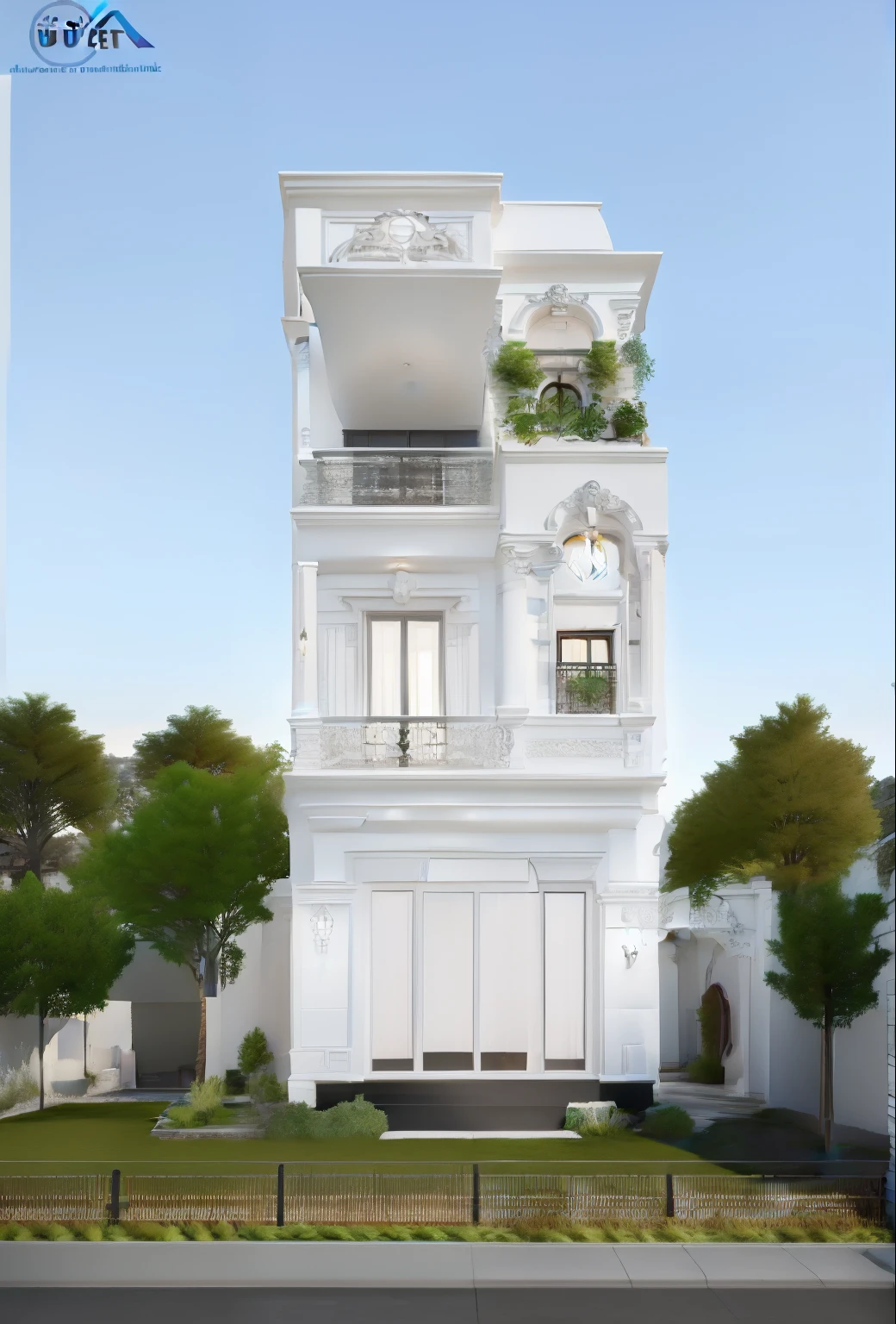 une grande maison blanche avec beaucoup de fenêtres et beaucoup de plantes, design extérieur, Résidentiel, maison moderne, maison contemporaine, maison complète, high Rendu de qualité, maison conceptuelle, conception architecturale globale, villa interdimensionnelle, Maison urbaine, Résidentiel design, Rendu de qualité, Rendu nocturne, rendu professionnel, rendu tout blanc, rendu de haute qualité, rendu architectural 3D