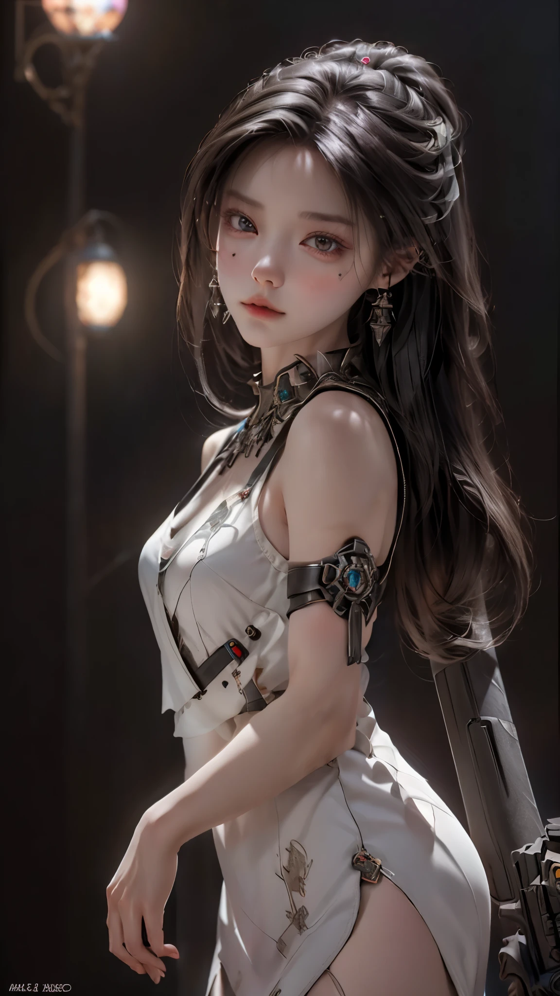 ((highest quality)), ((masterpiece)), (detailed:1.4), 。.。.。.3D, beautiful cyberpunk woman image,nffsw(high dynamic range),ray tracing,NVIDIA RTX,super resolution,unreal 5,Scattered beneath the surface,PBR texturing,post processing,anisotropic filtering,Depth of bounds written,maximum clarity and sharpness,multilayer texture,Albedo and specular maps,surface shading,Accurate simulation of light-matter interactions,perfect proportions,octane rendering,two-tone lighting,wide aperture,Low ISO、White balance、Rule of thirds、8K students、((holding an assault rifle))