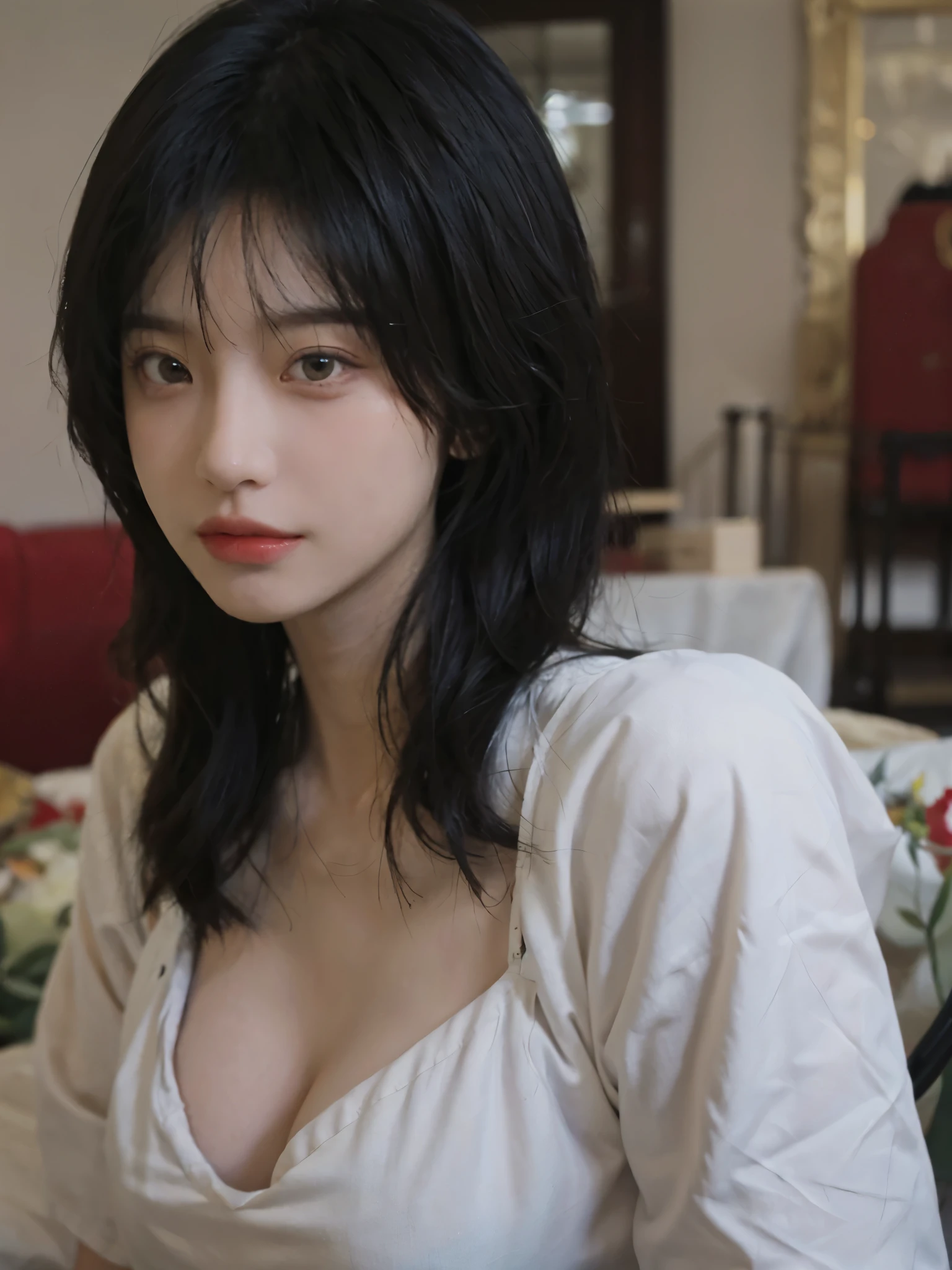 (best quality, 8k, 32k, Perfect body, Super detailed faces, , delicate eyes,Royal sister,Big breasts,big breasts,