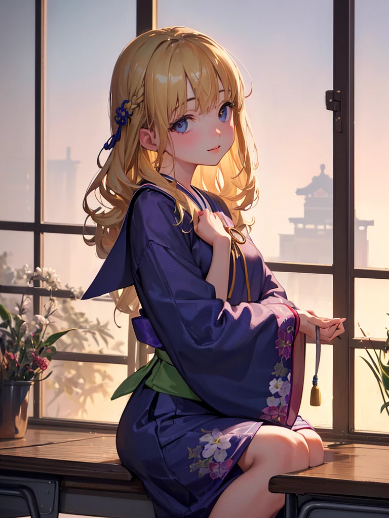 photo realistic, (masterpiece,best quality:1.4),(8k,raw photo,photo realistic:1.2),Not Safe for Work, detailed skin,detailed face,1girl,Japanese princess, cute face, super resolution,retro realistic details Illustration,,{{{elaborate, intricately,fantastic,delicately,tremendous,meticulous,minute,incredibly,obsessed,artisan's,subtle,virtuoso,skillful,vibrant, vivid, complex}}}, clearly focus edge, fresh natural gradation, best quality, amazing quality, very aesthetic, absurdres, ((face focus)), one girl sitting in her room gaze out the window on rainy day, blurred upper half of a girl's body mirrored in the windowpane, nostalgic
(((japanese clothes))), (a teenage girl:1.3),14-yo, (medium breasts:1.25),light smile,(tilted head:2.0),(both elbows on the school desk:1.6),(put chin on own both hands:1.6),(wearing white school shirt:1.1),(looking at viewer:1.5),(closeup to viewer:1.5), medium bob, (blonde hair), ((wavy hair)), shimmering eyes, Blue eyes, long hair, , beautiful hands, neck ribbon, baby face, twinkle in the eye, braided bangs,
((bedroom)), ((pastelcolour)), imagination,