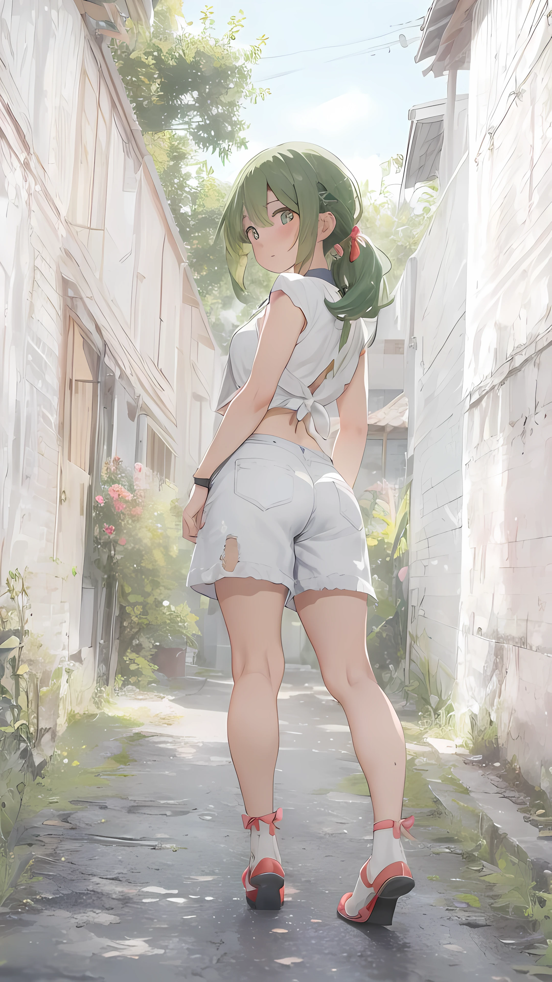 Surreal school girl,nude,Outdoor Exposure