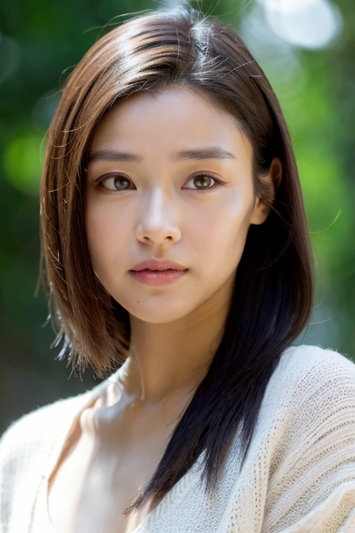 Portrait of a Japanese high school girl from the chest up。Her straight black hair is shoulder length、Bangs reach the eyebrows。Each and every hair is drawn in detail、Has a natural shine、It appears shiny where light hits it。

Facial detailsにこだわった描写。Her skin is healthy and、Even the pores and fine hairs are delicately expressed.。The cheeks have a natural pale pink color.、Fine freckles are visible。Her forehead has tiny wrinkles、I can see the facial wrinkles that appear when I smile。

The big brown eyes、The iris pattern is depicted in detail.、The pupil is clearly visible in the center。The light from the window is reflected in her eyes、The reflection of the light gives the eyes a little sparkle.。Thin blood vessels are visible in the whites of the eyes around the pupils.、It&#39;s becoming more realistic。Her eyelashes are long、Each piece is carefully drawn。Eyebrows in a natural shape、The flow of hair is clearly visible。The small unevenness of the skin between the eyebrows、Even the fine wrinkles around the eyes are depicted in detail.。

A small, high nose、I see a slight reflection of light on my nose、The shape of the nostrils is also drawn naturally.。鼻の周りのSkin Textureがリアルに表現されている。High cheekbones accentuate the contours of the face、The smooth curves of the cheeks are drawn.。

The mouth of a bright smile、I can see my pure white teeth。Lips are naturally pink、The texture and shine of the lips are realistically expressed.。There is a subtle shadow around the edge of the lips.、It has a three-dimensional effect。The surface of the teeth reflects subtle light.、The gums are a natural, healthy pink color.。

The smooth jaw and face line are beautifully shaped.、There is a slight shadow under the chin、The boundary with the neck is drawn naturally.。The fine muscle lines are visible on the neck.、Gives a healthy impression。

She is wearing a white blouse and a navy blue sailor uniform.、The uniform has a neatly tied red ribbon on the collar.。The texture and wrinkles of the clothing&#39;s fibers are also depicted in detail.。The background is a simple light color gradient.、It highlights her face and her clothes.。The natural light casts soft shadows on her face and clothing.、The light gives warmth to the skin。Facial details、Reflection in the eyes、Hair luster、Skin Texture、To the gloss of the lips、Everything is detailed down to the last detail.。