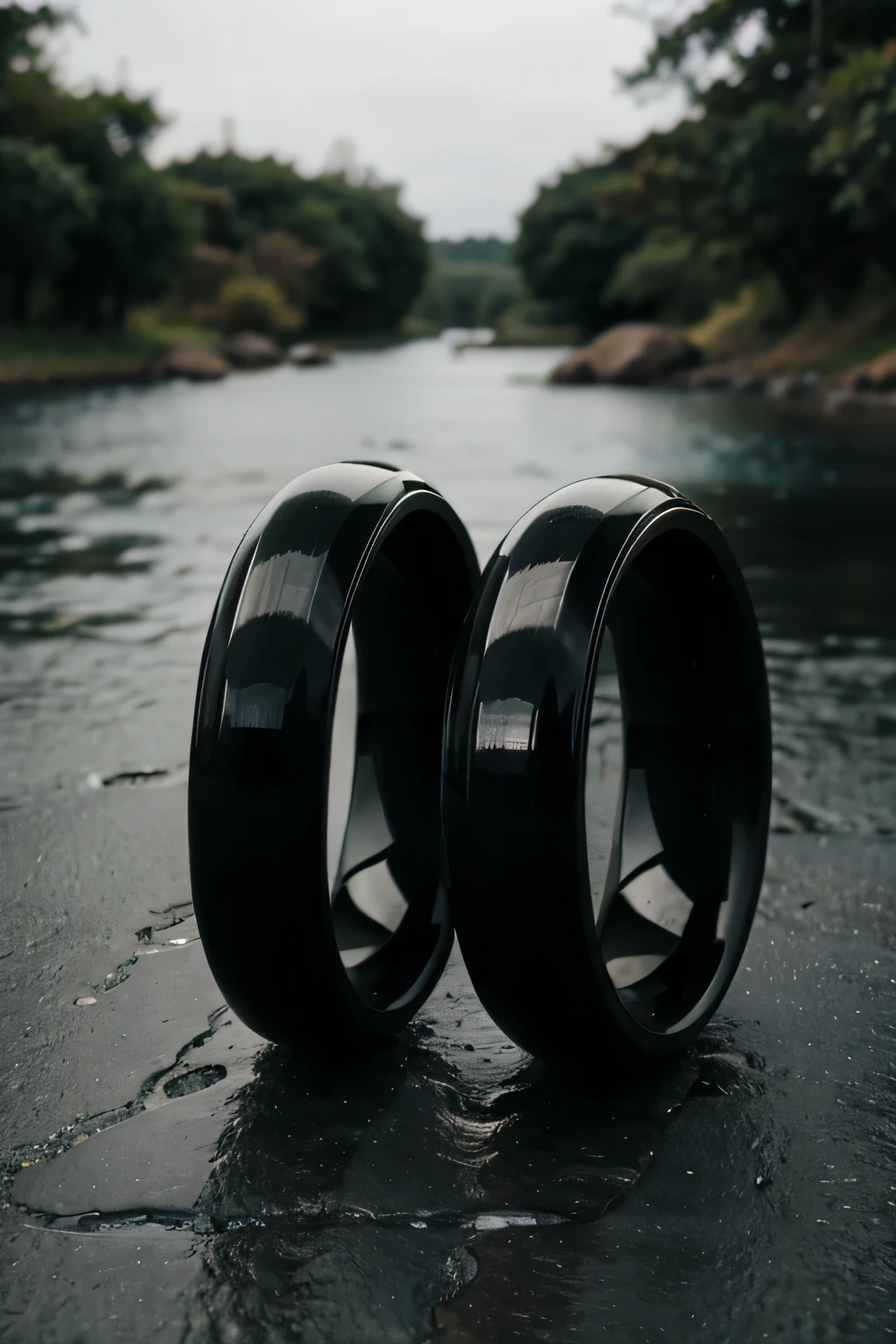 2 black mood rings