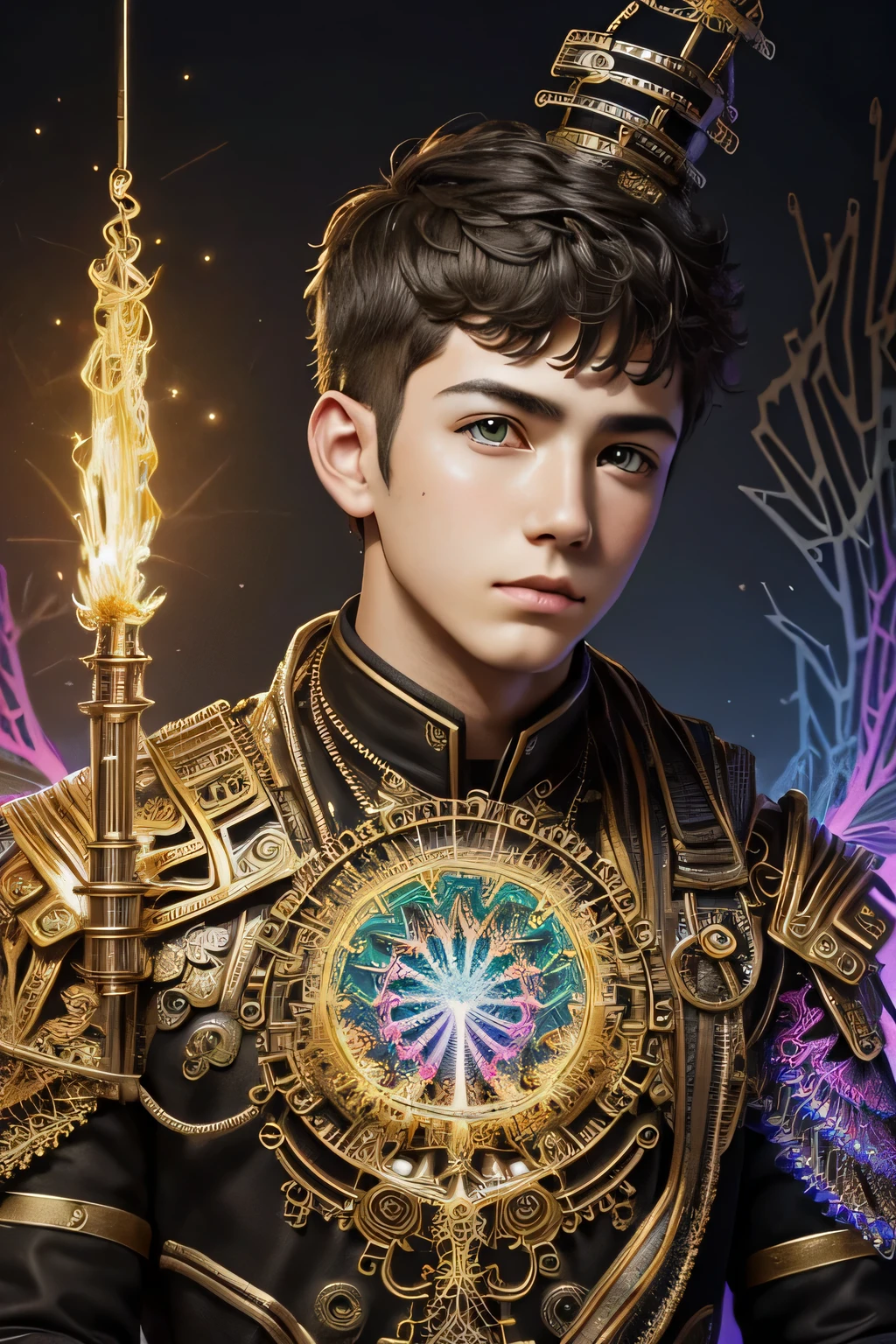 make solder boy (masterpiece, top quality, best quality, official art, (boy), extreme detailed,(fractal art:1.3),colorful,highest detailed boy have army unifrom
