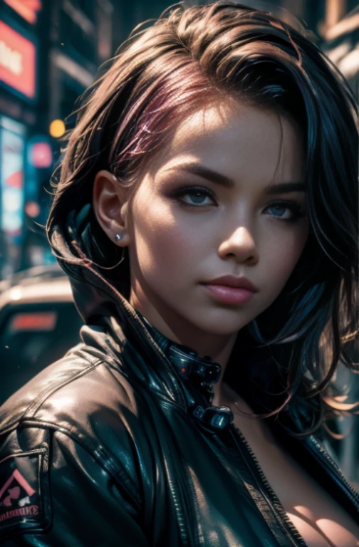 [nudity, explicit] nsfw , closeup portrait of a cute chubby face girl leaning on wall, futuristic streets of cyberpunk at night wearing tight black bikini and (baggy jacket:1.2), 1girl, pink sclera, smirk, curvy figure (red pupils0.9), cyborgunder, tattoo, green hair, colored skin, neon lights, (RebeccaEdgerunners:0.9), (masterpiece:1.2), (high resolution:1.2), (best quality:1.1), (HDR), (cinematic lighting), (sharp focus)
