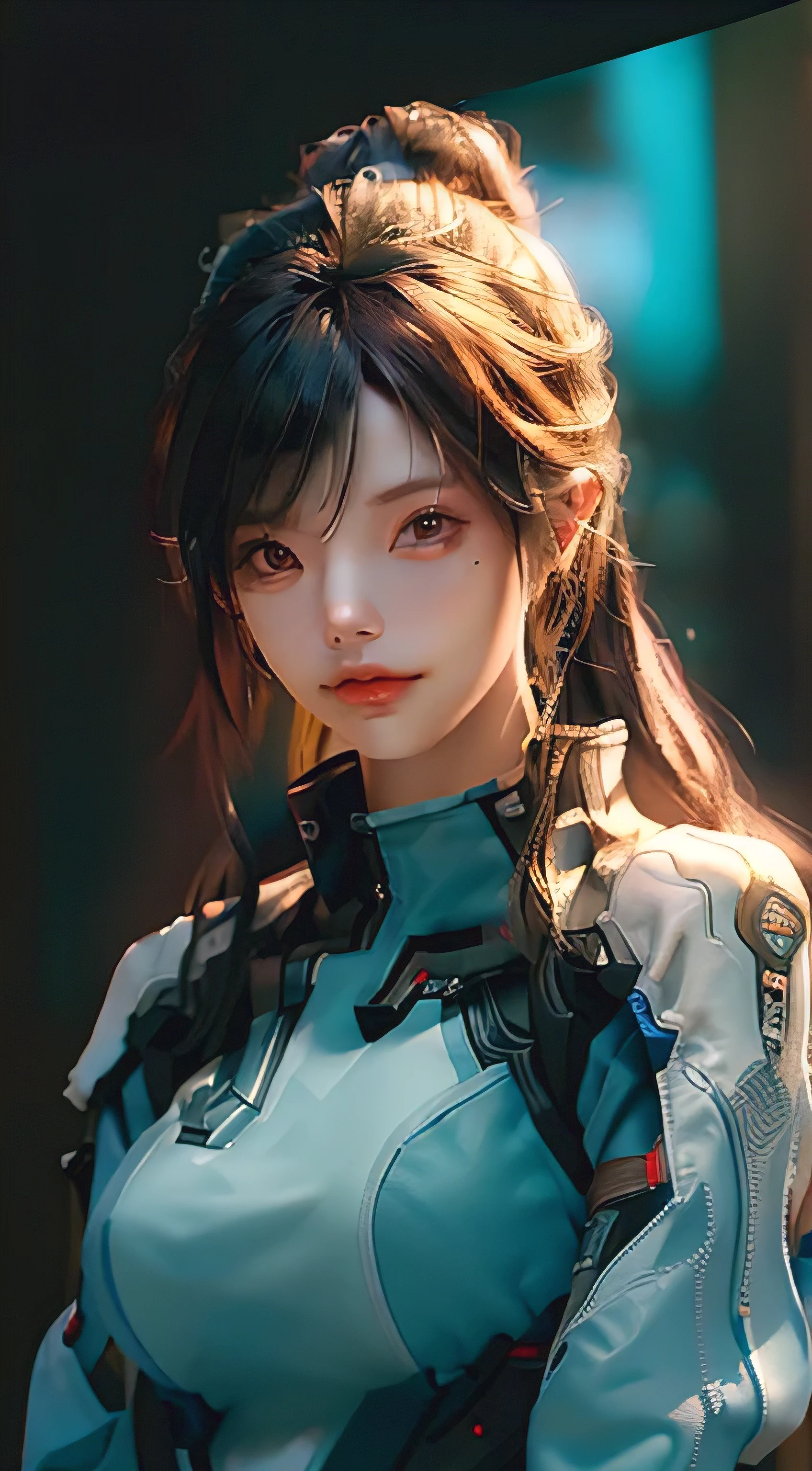 ((best quality)), ((masterpiece)), (detailed:1.4), 3D, Image of a beautiful cyberpunk woman,human development report (high dynamic range),Ray tracing,NVIDIA RTX,super resolution,Unreal 5,subsurface scattering,PBR texture,post processing,Anisotropic filtering,depth of field,Maximum clarity and sharpness,multi-layer texture,Albedo and specular maps,surface coloring,Accurate simulation of light-material interaction,Perfect proportion,octane rendering,Two-tone lighting,Large aperture,Low ISO,white balance,rule of thirds,8K original,