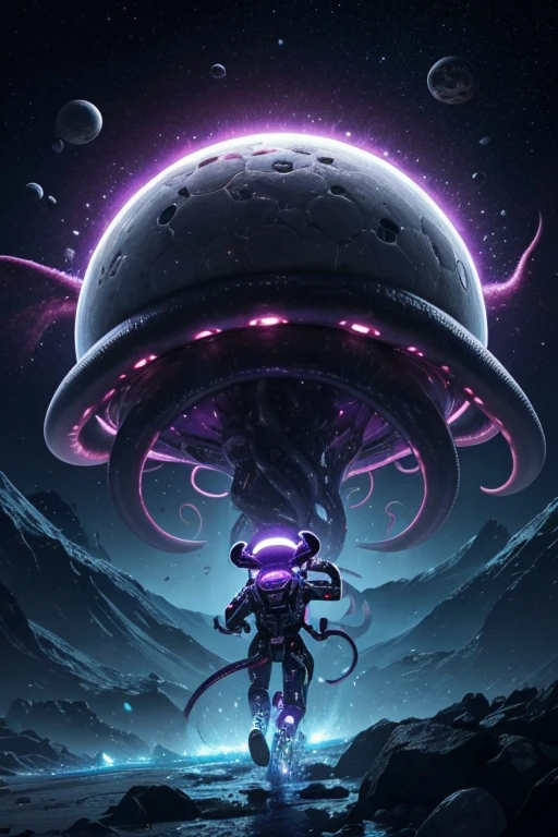 The planet Earth being invaded by aliens with tentacles that release goo that makes the human being increase dopamine by 200 percent, imagine what that would be like, them injecting dopamine into the human being and running after it and some humans becoming slaves of their dopamine getting addicted  