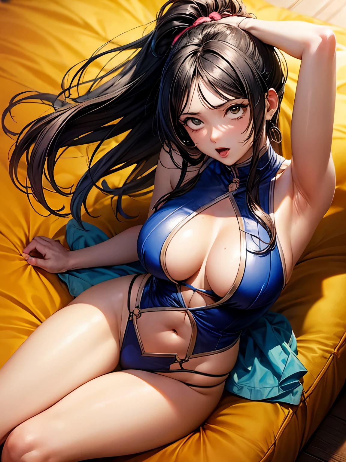 Nico Robin ,onepiece , necked, tied to rasi , big  