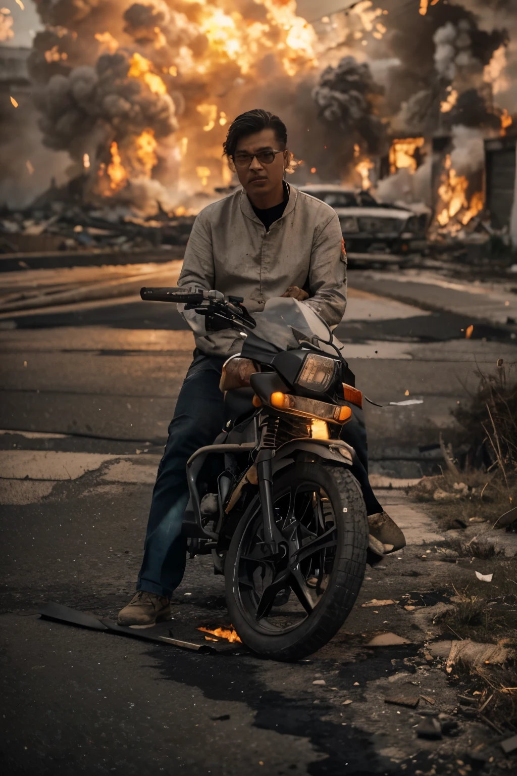 ink wash style,,telephone poles,Cracked buildingattlefiled,Fire on the ground,burning building,the fire,winter day、Rochas、War,karo,cannon fire,(Broken car,Broken pavement),(illustratio:1.0)、Epic composition、Realistic lighting、high definition detail、tmasterpiece、Best quality,(非常详细的 CG 统一 8k 壁纸)
INFO