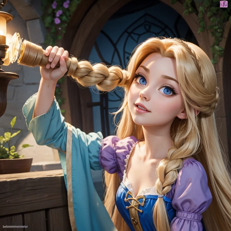Rapunzel von Disney masturbiert nakt 