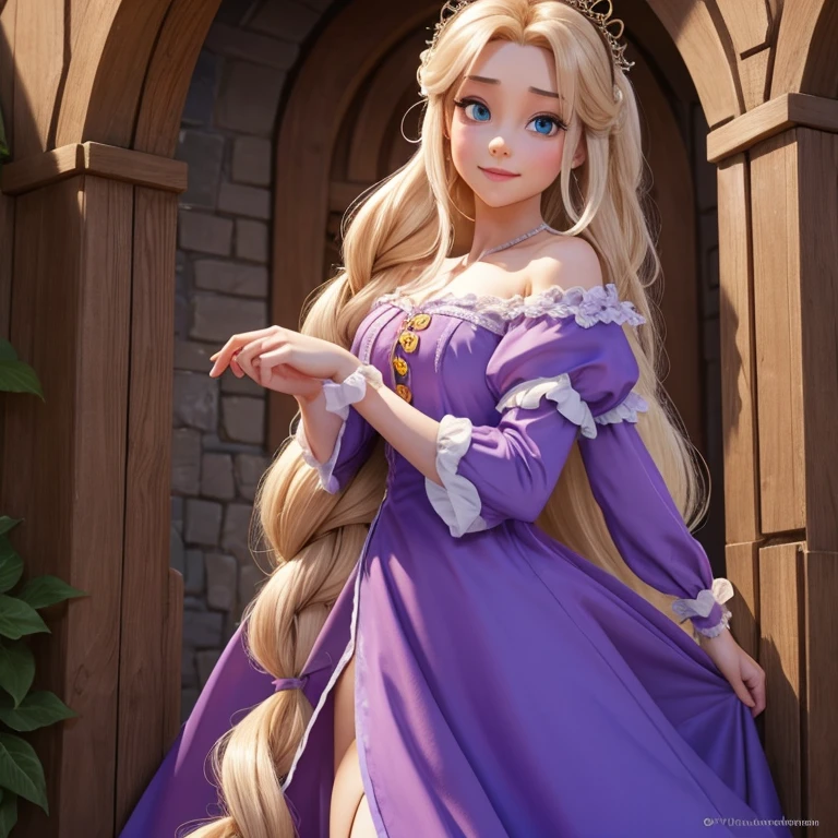 Rapunzel von Disney masturbiert nakt