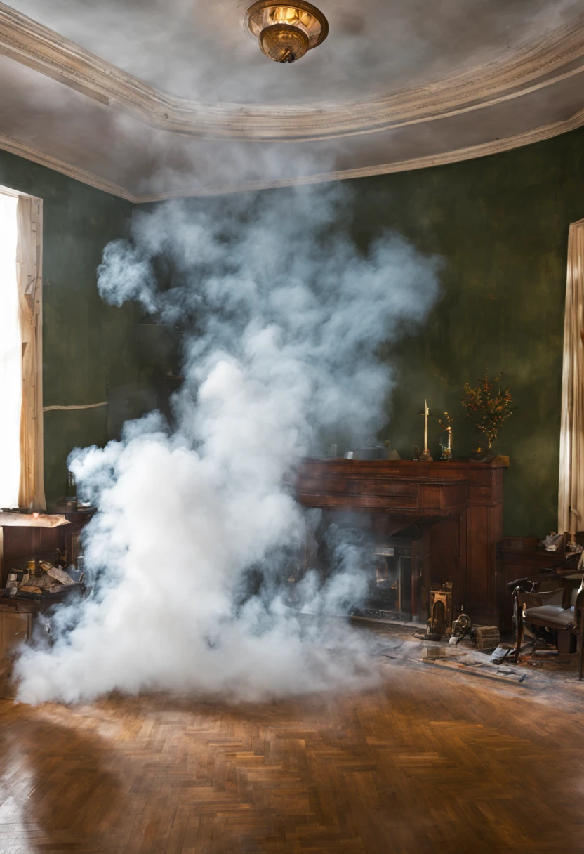LOTS OF SMOKE IN A ROOM FROM SMOKING