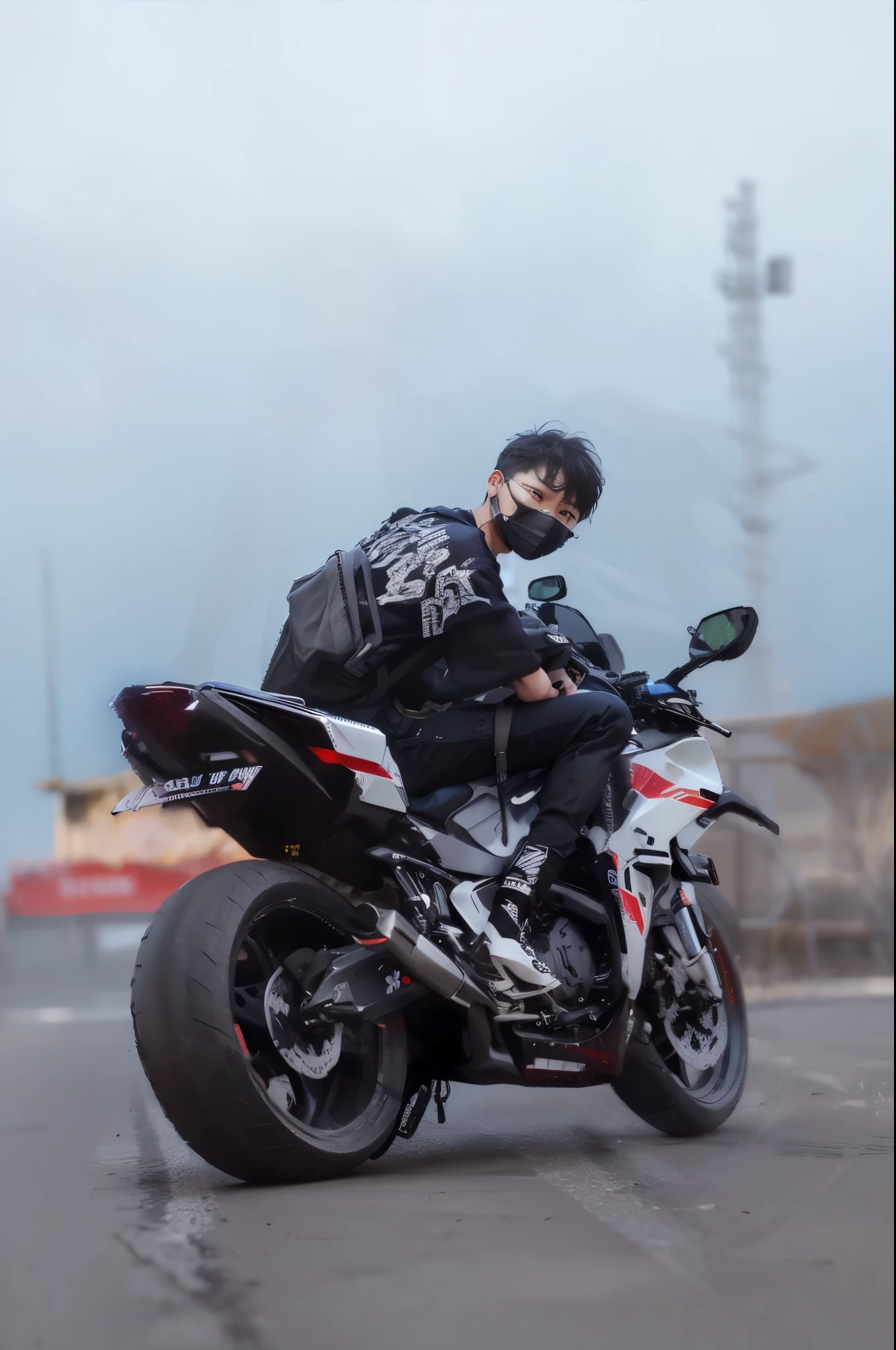 (hiperrealisme:1.1),(detail:1.2)8k,cyberpunk handsome korea boy, realistic face, detail face, 8k, ultra realistic, check background,bokeh