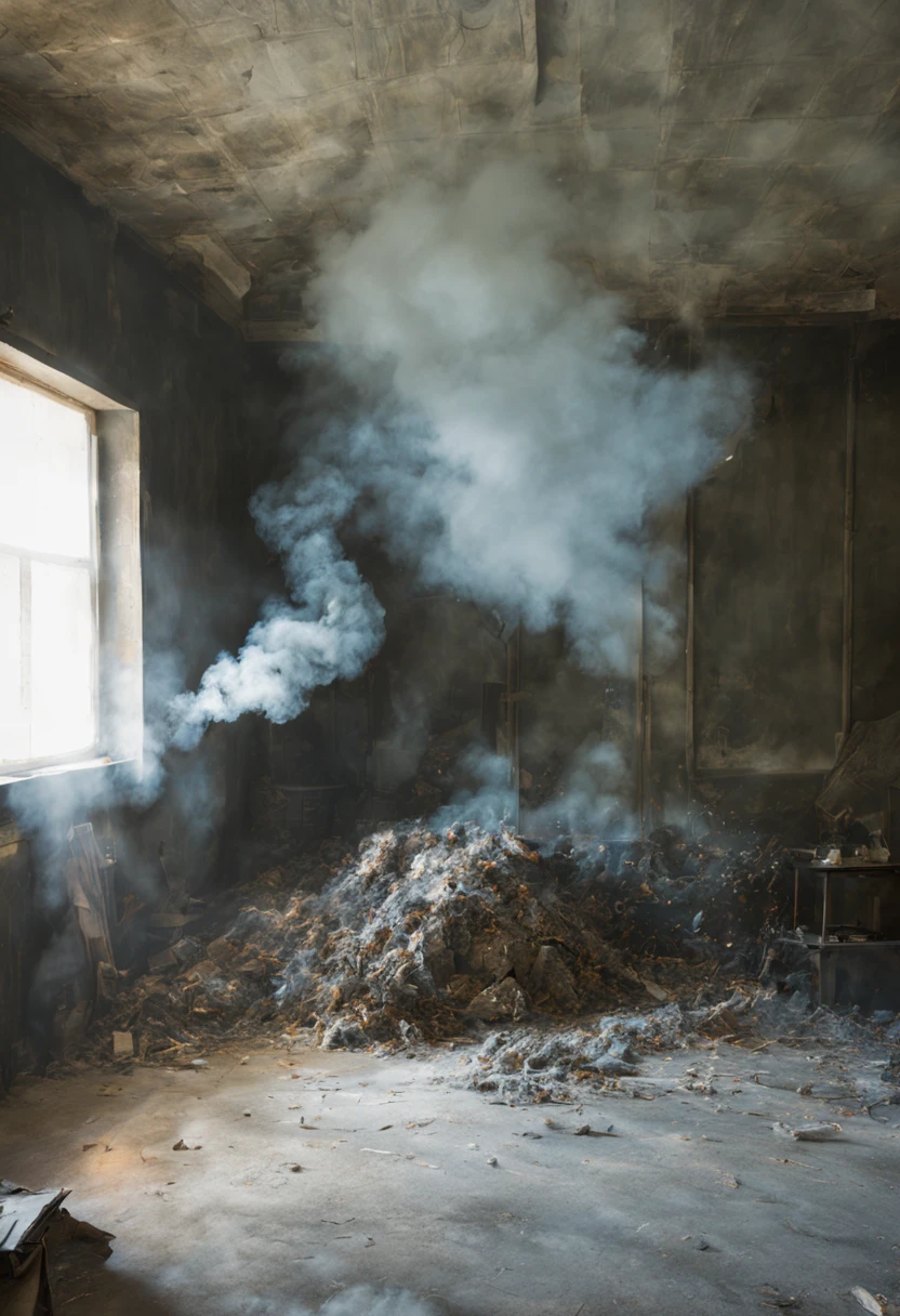  LOTS OF SMOKE IN A ROOM FROM SMOKING