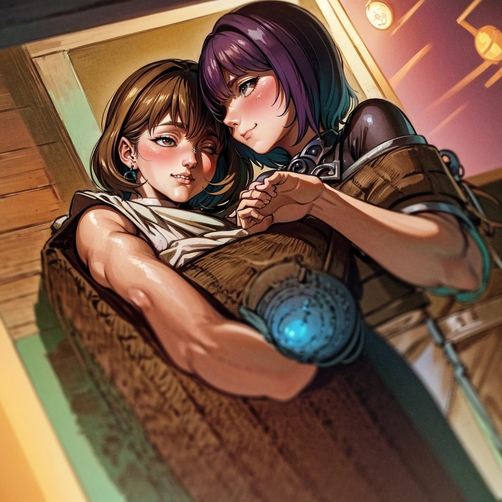 (ultra-detailed, highres, 1.37), (HDR, vivid colors), couple in love, riamu and guts, a beautiful sunny day in the park, husband and wife enjoying a romantic picnic under a shady tree. The couple's affectionate gestures and loving smiles create a heartwarming atmosphere. The sunlight softly illuminates their faces, highlighting their beautiful eyes and joyful expressions. The composition captures a tender moment as the husband leans in to plant a gentle kiss on his wife's cheek. The scene is filled with happiness and love, with colorful flowers in full bloom and a gentle breeze rustling the leaves. The vibrant colors and realistic details bring the image to life, creating a stunning masterpiece that perfectly captures the essence of a blissful couple's love and affection.,(best quality,4k,8k,highres,masterpiece:1.2),ultra-detailed,(realistic,photorealistic,photo-realistic:1.37),traditional oil painting,romantic evening scene,soft lighting,vivid colors,expressive brushstrokes,late summer sunset,whispering sweet nothings,gentle breeze,dreamlike atmosphere,glowing warmth,subtle smiles,loving gazes,delicate touch,fingers intertwined,heartfelt connection,embrace that speaks volumes,endless love,unbreakable bond,pure happiness,eternal love,deep affection,contentment in each other's arms,goosebumps of joy,cheeks filled with blush,a moment frozen in time,celebration of love's beauty, berserk, idolm@ster,standing, medieval clothing, long skirt, (best quality, masterpiece:1.2), ultra-detailed, (, 1.37), portraits, vivid colors, warm tones, sharpteeth open mouth, smile, soft lighting, Renaissance, Neoclassicism, interior architecture, rococo style, Art Deco, high detail, American propaganda poster, Baroque, Contemporary art, Constructivism, Dutch Golden Age painting, Northern Renaissance, Monet, Luminism, Ghibli-like colours, Classicism, Art Nouveau, anime style, Post-Impressionism, Pixar, Verism, pre-rephaëlite painting, Fujicolor, ray tracing, 4k, 8k, highres, best quality,