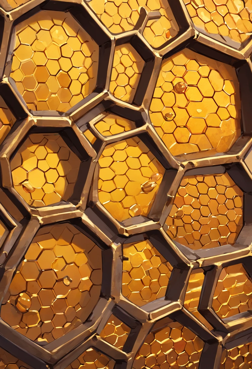 A high-resolution image showcasing a close-up of a metal plate with intricate honeycomb patterns, capturing the fine details and smooth texture of the metal, providing a visually captivating and industrial aesthetic