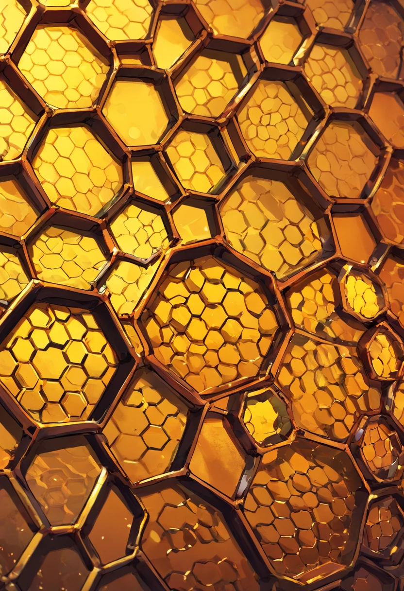 A high-resolution image showcasing a close-up of a metal plate with intricate honeycomb patterns, capturing the fine details and smooth texture of the metal, providing a visually captivating and industrial aesthetic