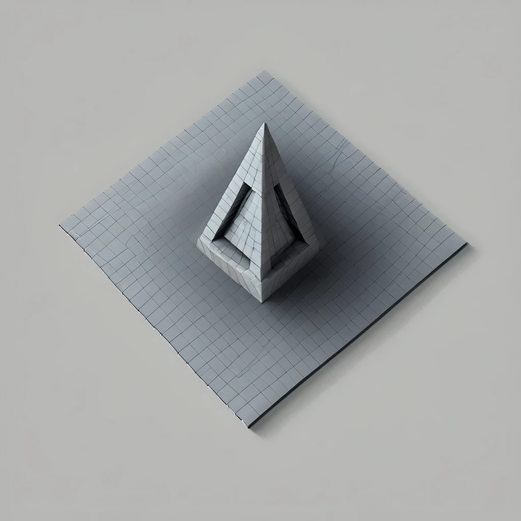 (best quality,4K,8k,high resolution,masterpiece:1.2),Super detailed,(actual,photoactual,photo-actual:1.37),Optical illusion art,contradictory graphics,on a square piece of paper,a Penrose triangle,"triangle",Overlap three rectangles at different angles,Create visual effects "distortion" inside "Illogical" The intersection of three rectangles.