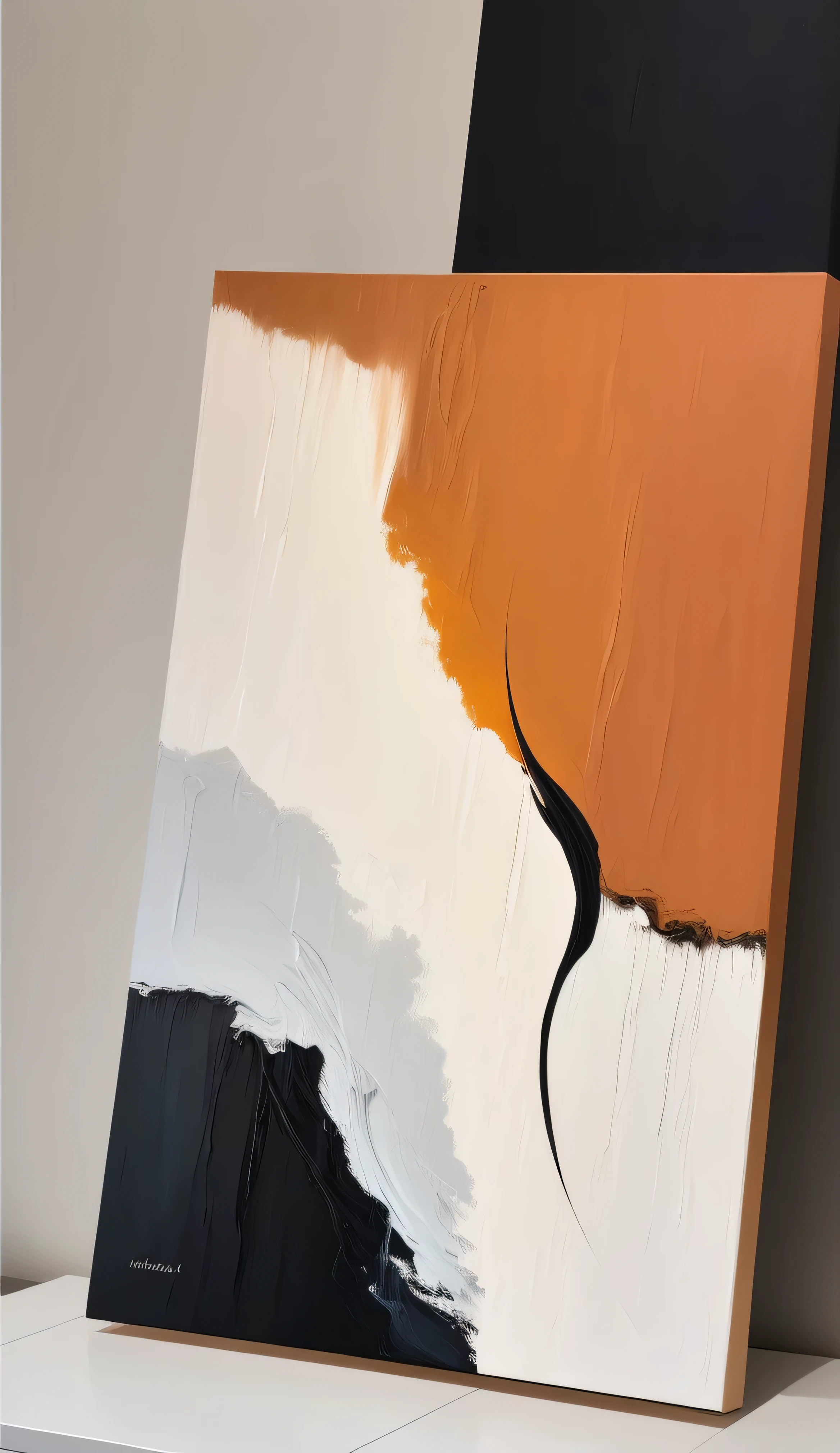 painting of a painting of a woman with a black and white dress, abstract painting. 8k, a detailed painting, modern art style, detailed impasto, paint on canvas, ultrafine detailed painting, intricate flowing paint, intricate oil details, detailed painting, thick oil paint drip texture, abstract minimalist painting, detailed soft painting, painting on a canvas