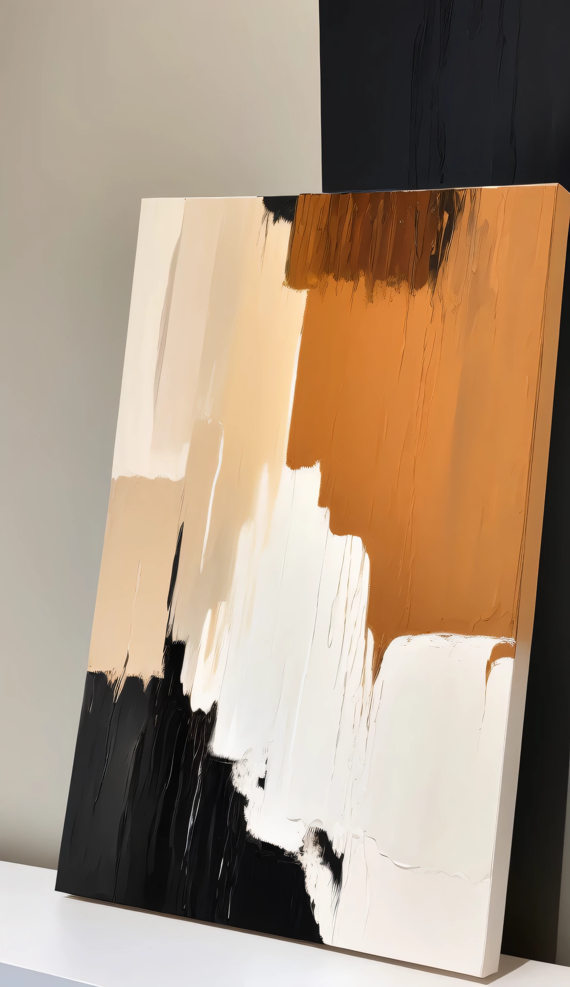 painting of a painting of a woman with a black and white dress, abstract painting. 8k, a detailed painting, modern art style, detailed impasto, paint on canvas, ultrafine detailed painting, intricate flowing paint, intricate oil details, detailed painting, thick oil paint drip texture, abstract minimalist painting, detailed soft painting, painting on a canvas