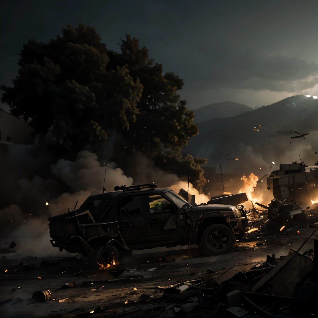 Create an image of a war scene