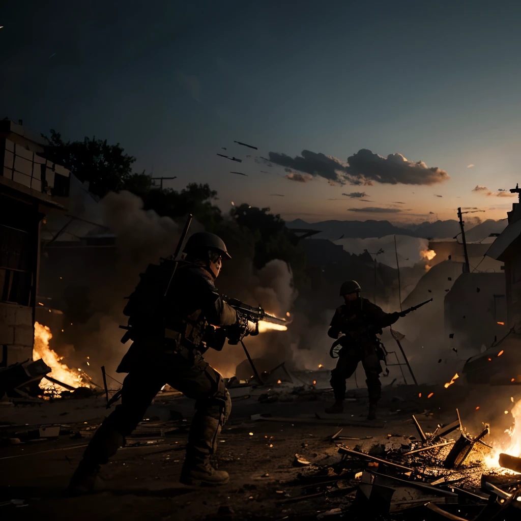 Create an image of a war scene
