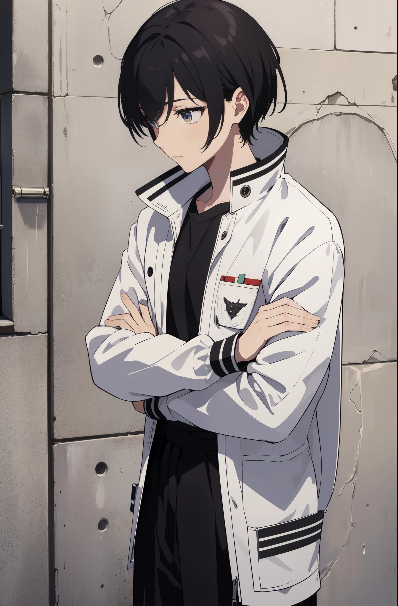 (Beautiful posture), 1guy,slim,( Very thin), Charming appearance, depicted in a fixed high resolution image of the best quality. The artwork is created using vibrant colors and physical rendering techniques to achieve hyper-detailed details.. , simple bright clear manga eyes, amazingly detailed, emphasizing its unique charm. The texture of the artwork is a combination of digital anime illustration and 3D rendering., giving it a fresh and vibrant look. The picture exudes anime style, with attention to every intricate detail, ,The overall color tone is rich and vibrant., with warm and earthy tones, dominant in the landscape. Lighting is delicately designed, yellow buttons , the guy stands far to his full height  