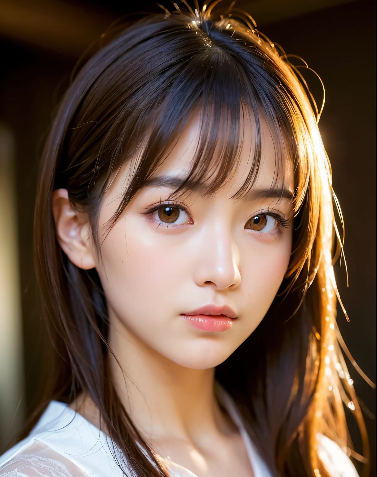 best quality, face focus, soft light, ultra high res, (photorealistic:1.4), RAW photo,
1japanese girl, solo, cute, (pupil, lights in the eyes), detailed beautiful face, (),(high resolution detail of human skin texture),
(long hair),
indoor,
Damask Shirt Dress,
(portrait)