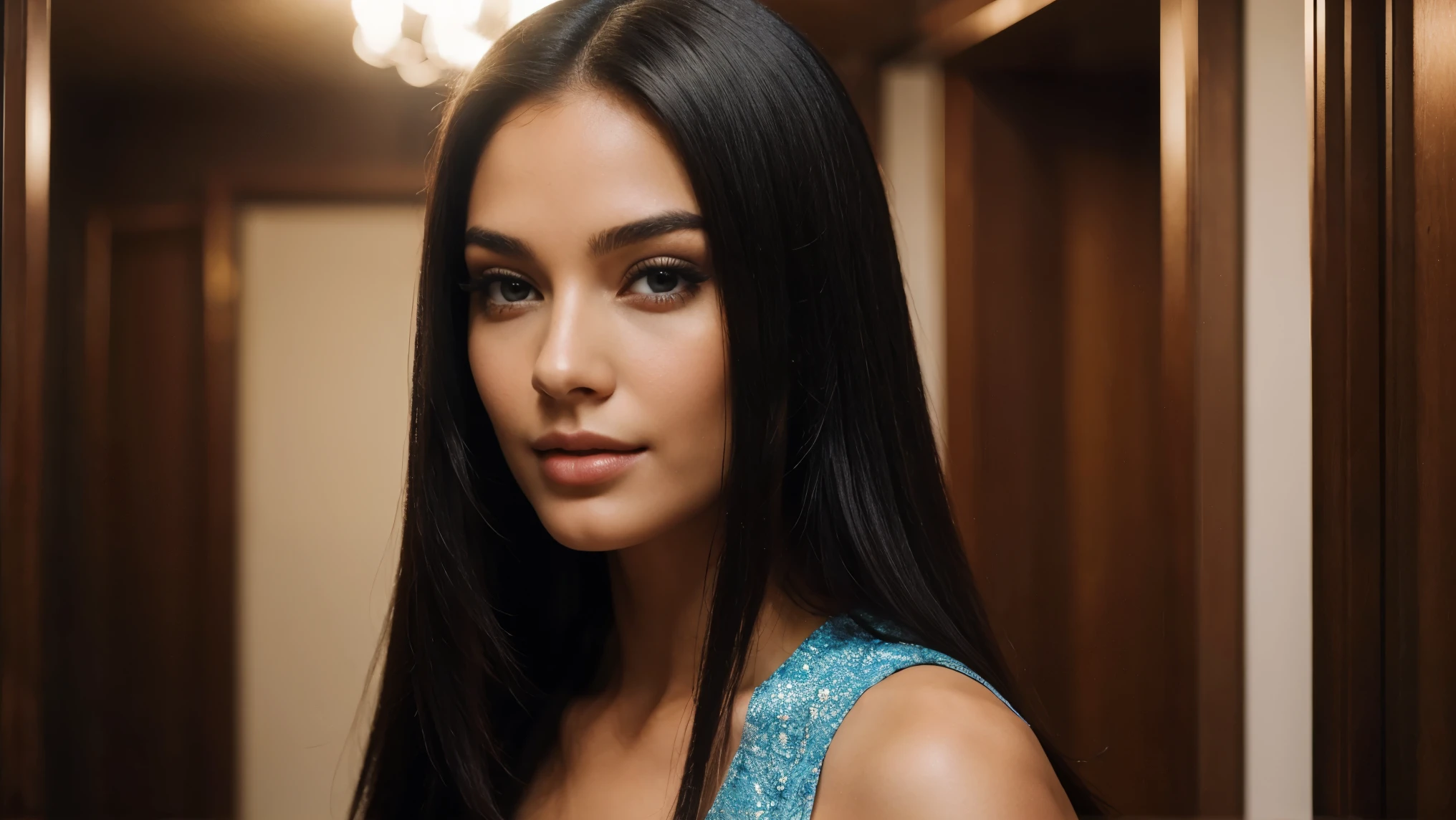 (the most beautiful woman in the world) straight hair