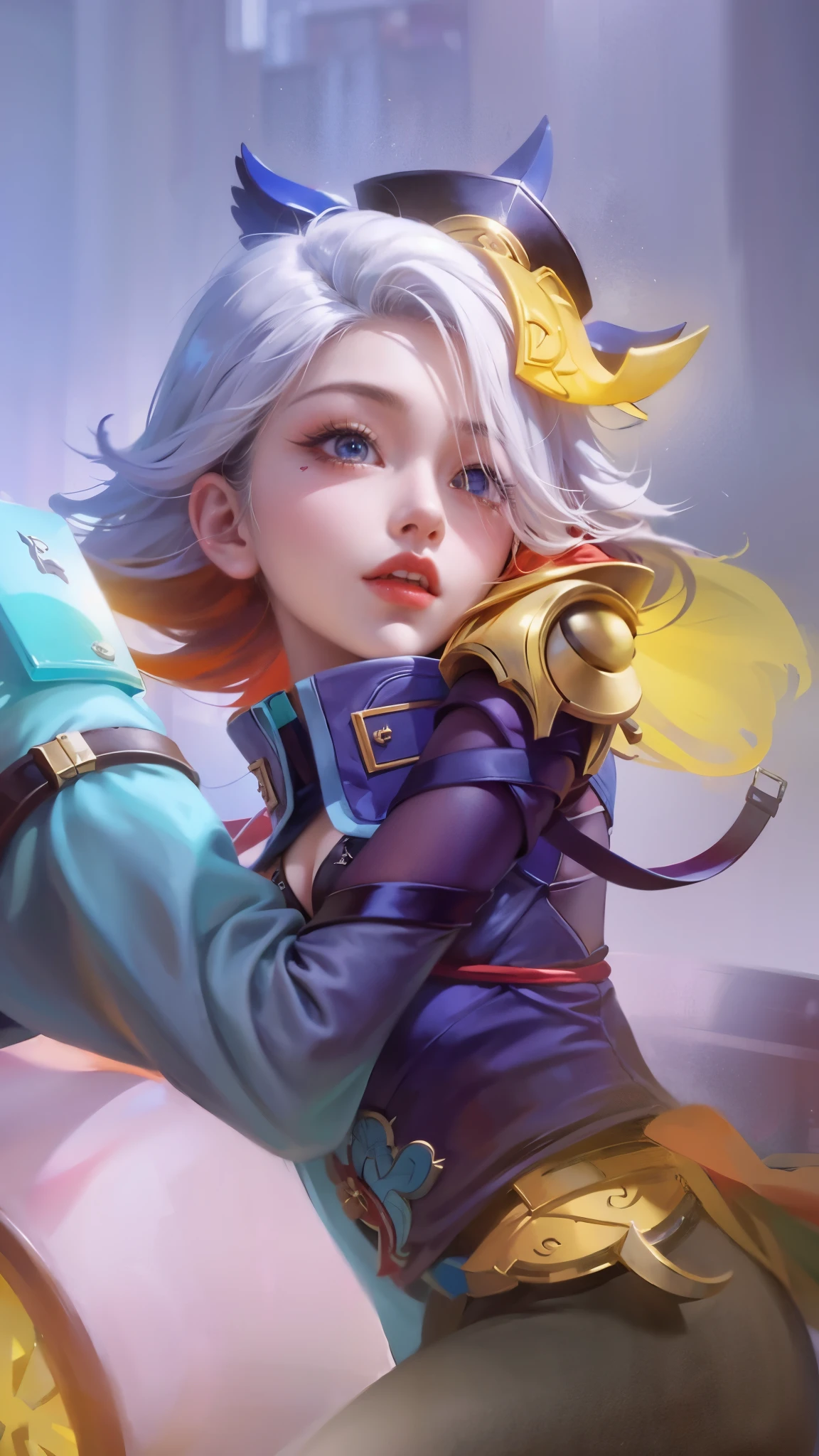 a close up of a woman wearing a red hood like a ruby wearing a patch over one eye, shadowbringers cinematic, 4 k detail fantasy, a beautiful fantasy empress, game cg, xianxia fantasy, xianxia hero, 2. 5 d cgi anime fantasy artwork, cinematic goddess close shot, ruan jia and artgerm, wow 4 k detail fantasy, hyperdetailed fantasy character