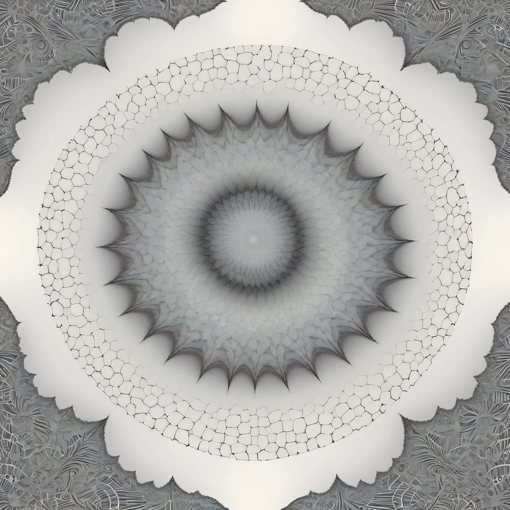 (Optical illusion art:1.3),(:1.5)Paradox diagram,mandelbrot shape,Zentangle,fractal art,geometric paradox