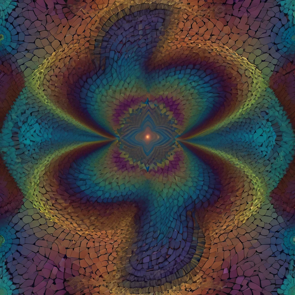 (Optical illusion art:1.3),(:1.5)Paradox diagram,mandelbrot shape,Zentangle,fractal art,geometric paradox,extremely colorful