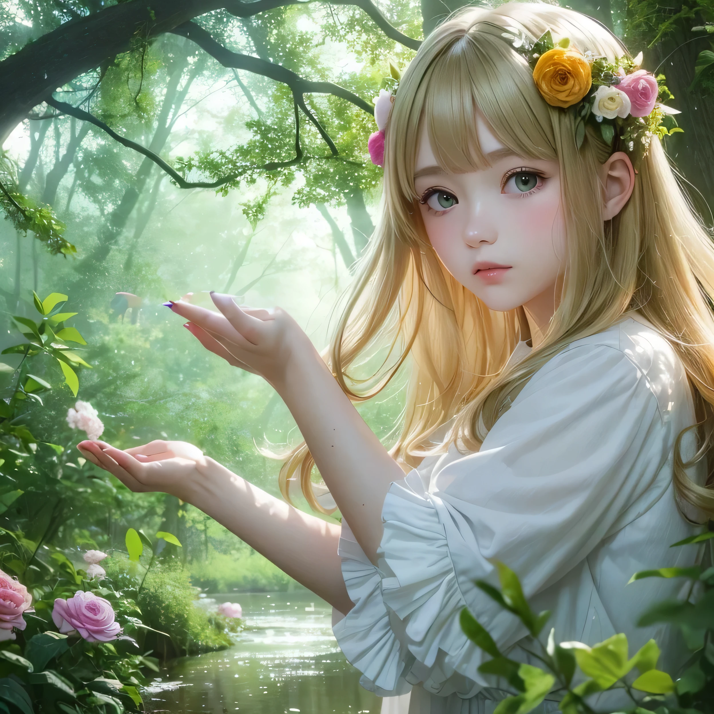 beautiful hand with five fingers
