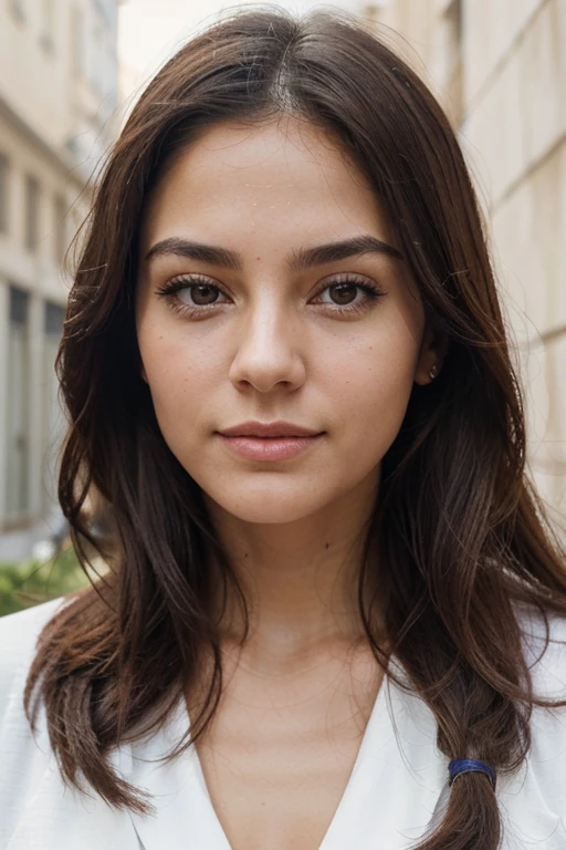 Design a professional female face that conveys an attractive and confident appearance with a European identity. Prioritize features like facial symmetry, proporciones balanceadas y rasgos suaves. Make sure eyes are expressive and skin looks healthy. Consider well-defined and symmetrical lips.
Professionalism must be reflected through a serious and confident expression, avoiding cultural stereotypes and embracing diversity in terms of ethnicity and facial characteristics within the European region. Add subtle details in makeup that enhance natural beauty and a hairstyle that follows professional trends common in Europe.
La chica europea debe transmitir autenticidad y calidez, being faithful to the cultural diversity present in the region. La edad aparente debe reflejar una adultez joven o madura, dependiendo del contexto laboral.
Recuerda que la belleza es subjetiva, y el objetivo es lograr una imagen profesional, authentic and respectable. Describe the specific characteristics of the female face you have created and how these contribute to its professional appearance