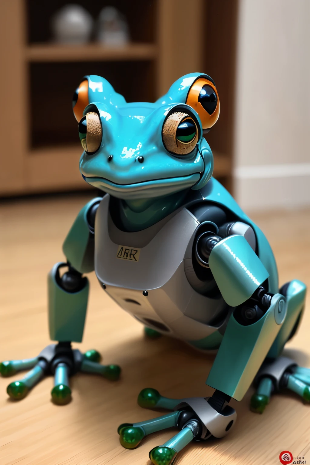 ((melhor qualidade)realistic futuristic robot frog), ((obra de arte)), (detalhado), rosto perfeito